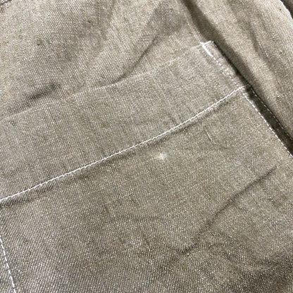 【中古品】【メンズ】 COMME des GARCONS HOMME コムデギャルソンオム LINEN COTTON PANTS HP-02030S AD1999 リネン コットン パンツ 151-260917-as-11-izu サイズ：S カラー：オリーブ 万代Net店