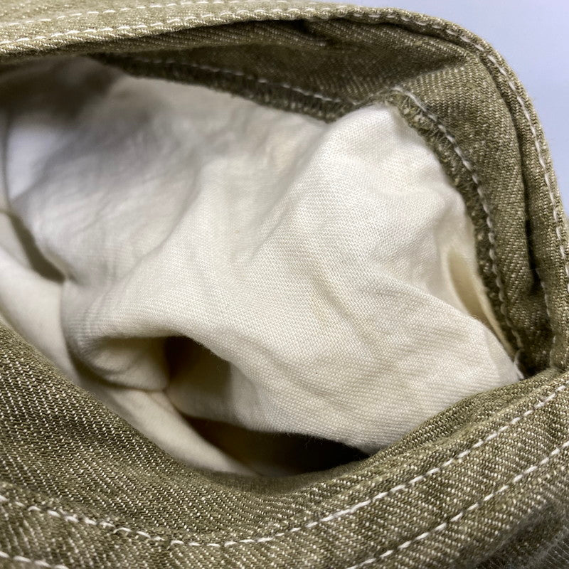 【中古品】【メンズ】 COMME des GARCONS HOMME コムデギャルソンオム LINEN COTTON PANTS HP-02030S AD1999 リネン コットン パンツ 151-260917-as-11-izu サイズ：S カラー：オリーブ 万代Net店