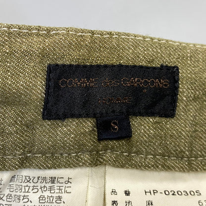 【中古品】【メンズ】 COMME des GARCONS HOMME コムデギャルソンオム LINEN COTTON PANTS HP-02030S AD1999 リネン コットン パンツ 151-260917-as-11-izu サイズ：S カラー：オリーブ 万代Net店