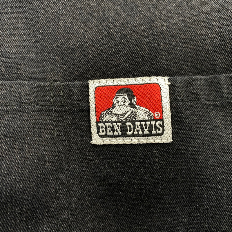 【中古品】【メンズ】 BEN DAVIS ベンデイビス USA製 90S HALF ZIP WORK SS SHIRT ハーフ ジップ ワーク ショートスリーブ シャツ　トップス 半袖 146-260922-yn-11-izu サイズ：L カラー：ブラック 万代Net店