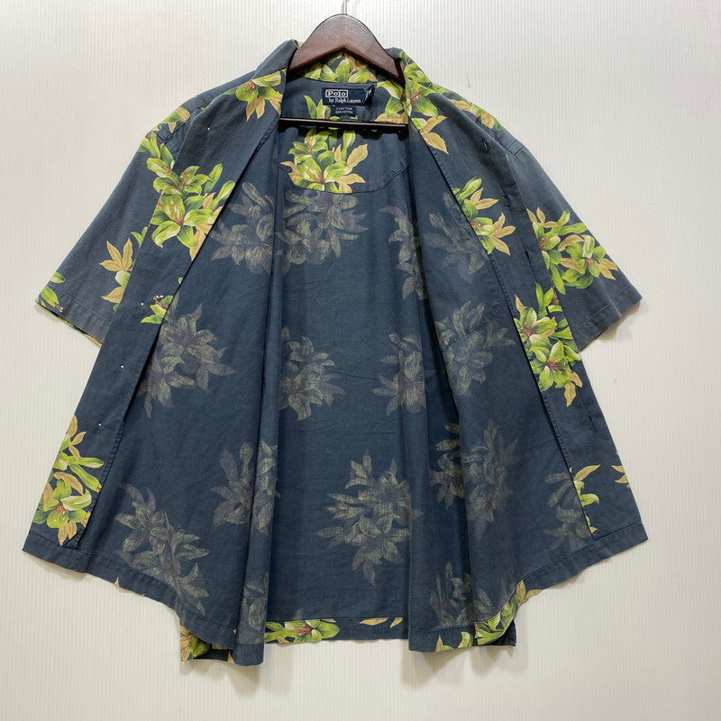 【中古品】【メンズ】 POLO BY RALPH LAUREN ポロバイラルフローレン CLAYTON OPEN COLLAR SS SHIRT オープン カラー ショートスリーブ シャツ トップス 146-260917-kh-17-izu サイズ：M カラー：ネイビー系 万代Net店