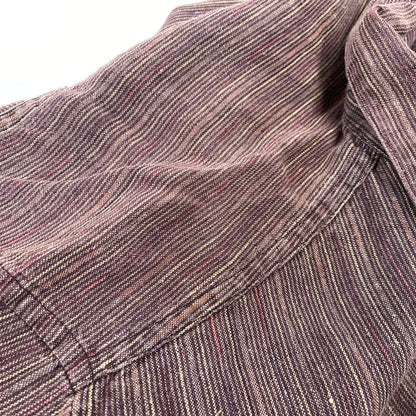 【中古品】【メンズ】 PATAGONIA パタゴニア 5314S6 06SS HEMP STRIPE SS SHIRT ヘンプ ストライプ ショートスリーブ シャツ トップス 半袖 144-260922-yn-12-izu サイズ：L カラー：ブラウン 万代Net店