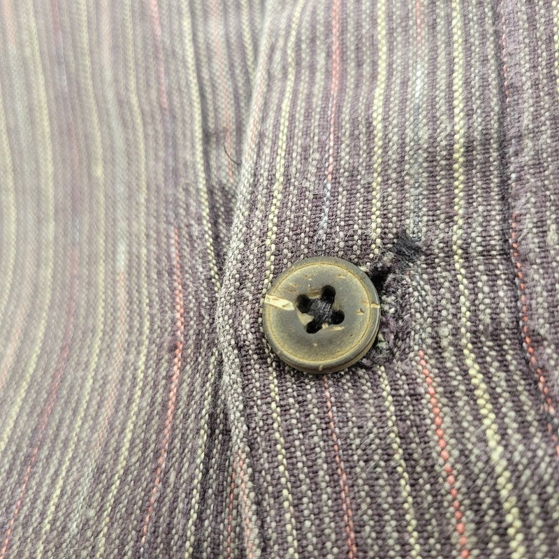 【中古品】【メンズ】 PATAGONIA パタゴニア 5314S6 06SS HEMP STRIPE SS SHIRT ヘンプ ストライプ ショートスリーブ シャツ トップス 半袖 144-260922-yn-12-izu サイズ：L カラー：ブラウン 万代Net店