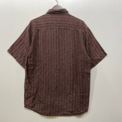 【中古品】【メンズ】 PATAGONIA パタゴニア 5314S6 06SS HEMP STRIPE SS SHIRT ヘンプ ストライプ ショートスリーブ シャツ トップス 半袖 144-260922-yn-12-izu サイズ：L カラー：ブラウン 万代Net店