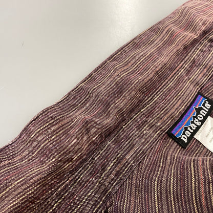 【中古品】【メンズ】 PATAGONIA パタゴニア 5314S6 06SS HEMP STRIPE SS SHIRT ヘンプ ストライプ ショートスリーブ シャツ トップス 半袖 144-260922-yn-12-izu サイズ：L カラー：ブラウン 万代Net店
