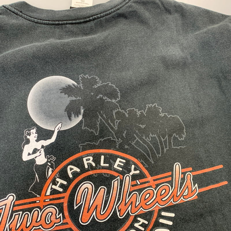 【中古品】【メンズ】 HARLEY-DAVIDSON ハーレーダビッドソン USA製 00S SS TEE ショートスリープ Tシャツ トップス 半袖 146-260922-ya-04-izu サイズ：2XL カラー：ブラック 万代Net店