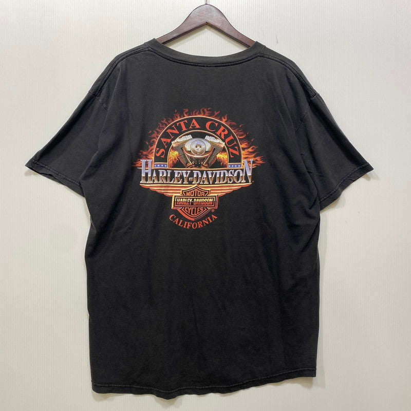 【中古品】【メンズ】 HARLEY-DAVIDSON ハーレーダビッドソン FLAME LOGO SS TEE フレイム ロゴ ショートスリーブ Tシャツ トップス 146-260922-kh-13-izu サイズ：XL カラー：ブラック 万代Net店
