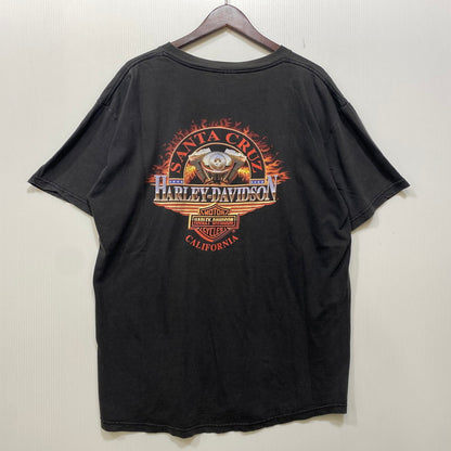 【中古品】【メンズ】 HARLEY-DAVIDSON ハーレーダビッドソン FLAME LOGO SS TEE フレイム ロゴ ショートスリーブ Tシャツ トップス 146-260922-kh-13-izu サイズ：XL カラー：ブラック 万代Net店