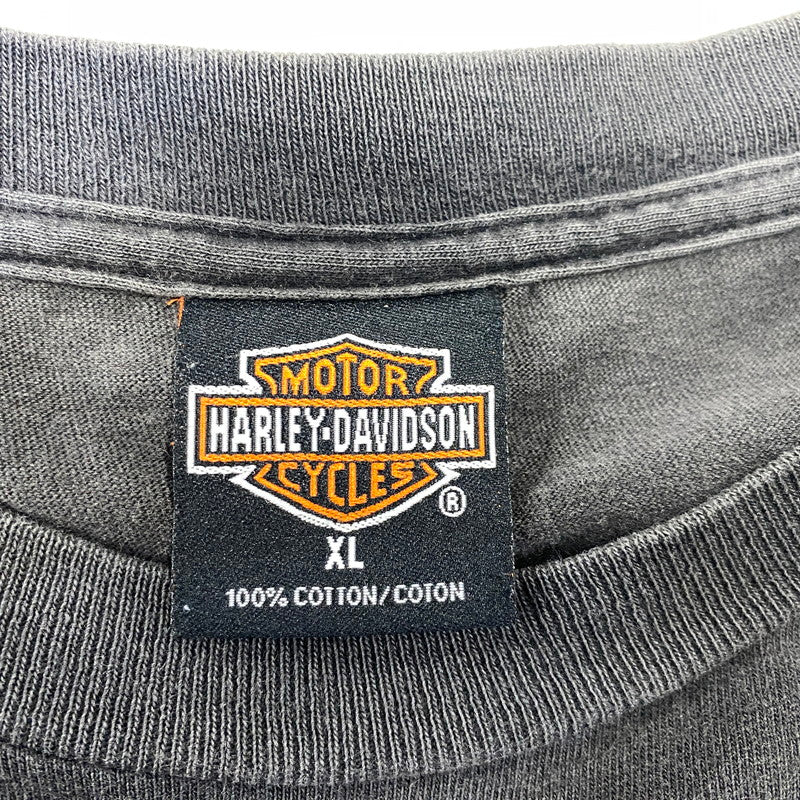 【中古品】【メンズ】 HARLEY-DAVIDSON ハーレーダビッドソン FLAME LOGO SS TEE フレイム ロゴ ショートスリーブ Tシャツ トップス 146-260922-kh-13-izu サイズ：XL カラー：ブラック 万代Net店