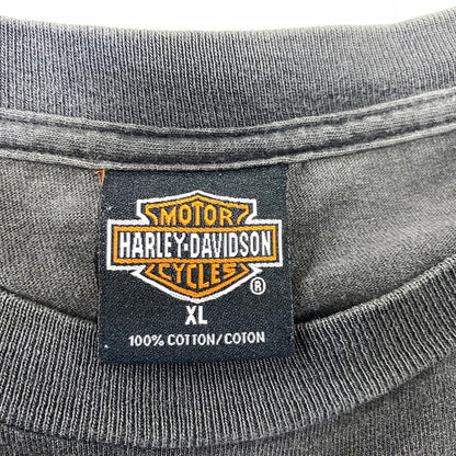 【中古品】【メンズ】 HARLEY-DAVIDSON ハーレーダビッドソン FLAME LOGO SS TEE フレイム ロゴ ショートスリーブ Tシャツ トップス 146-260922-kh-13-izu サイズ：XL カラー：ブラック 万代Net店