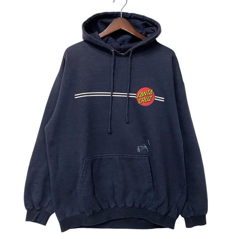 【中古品】【メンズ】 OLD SANTA CRUZ オールド サンタクルーズ NHSタグ USA製 HOODED SWEATSHIRT フーデッド スウェットシャツ パーカー トップス 146-260922-kh-02-izu サイズ：M カラー：ネイビー 万代Net店
