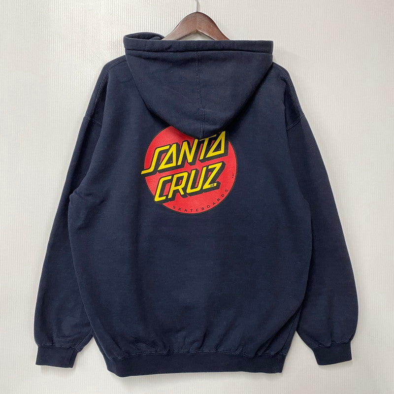 【中古品】【メンズ】 OLD SANTA CRUZ オールド サンタクルーズ NHSタグ USA製 HOODED SWEATSHIRT フーデッド スウェットシャツ パーカー トップス 146-260922-kh-02-izu サイズ：M カラー：ネイビー 万代Net店