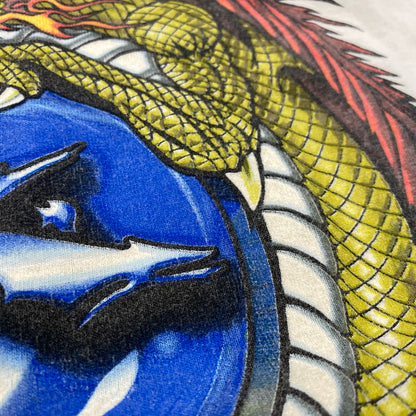 【中古品】【メンズ】 RUSTY ラスティ メキシコ製 90-00S DRAGON SS TEE ドラゴン ショートスリーブ Tシャツ トップス 半袖 146-260923-cs-10-izu サイズ：M カラー：ホワイト 万代Net店