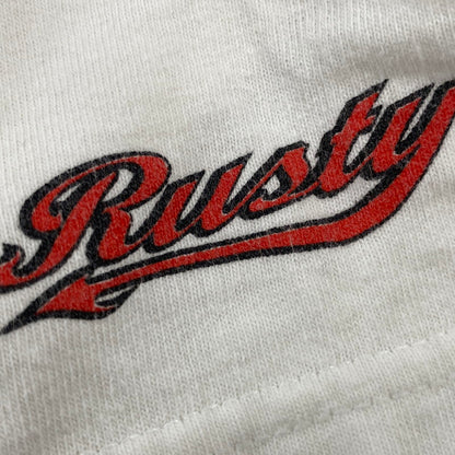 【中古品】【メンズ】 RUSTY ラスティ メキシコ製 90-00S DRAGON SS TEE ドラゴン ショートスリーブ Tシャツ トップス 半袖 146-260923-cs-10-izu サイズ：M カラー：ホワイト 万代Net店