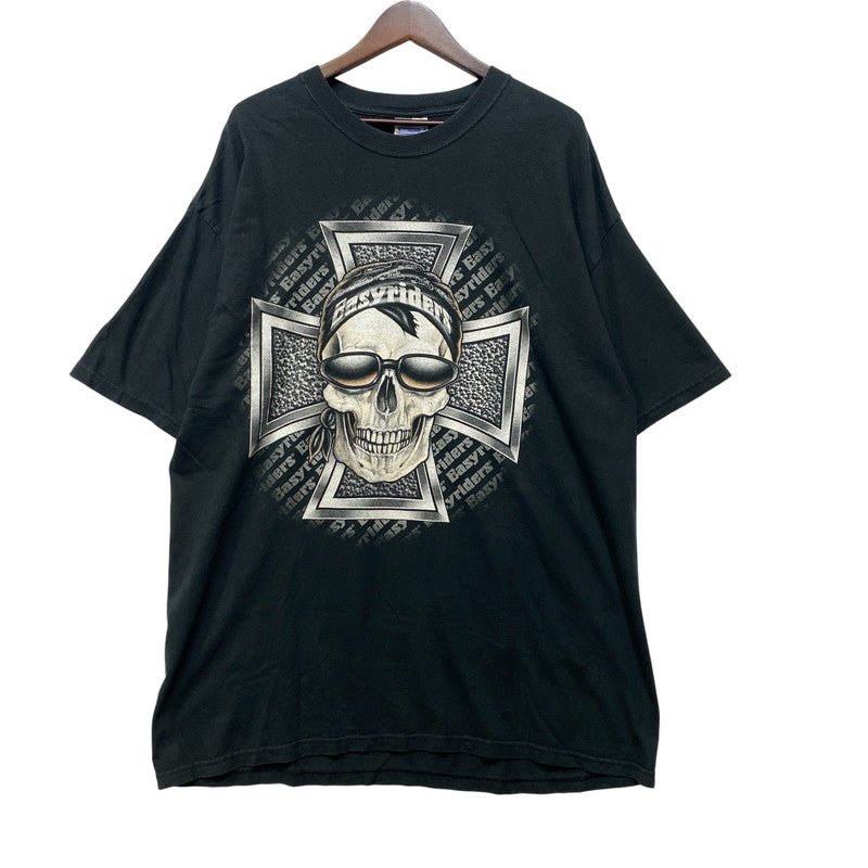 【中古品】【メンズ】 HANES ヘインズ EASYRIDERS SS TEE イージーライダーズ ショートスリーブ Tシャツ トップス 146-260922-kh-14-izu サイズ：XL カラー：ブラック系 万代Net店