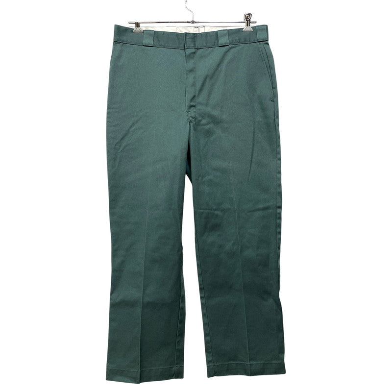 【中古品】【メンズ】 Dickies ディッキーズ WORK PANTS ワークパンツ USA製 157-260917-as-09-izu サイズ：38×30 カラー：グリーン 万代Net店