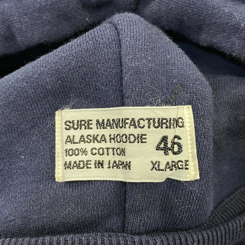 【中古品】【メンズ】 SURE MFG シュアー ALASKA HOODIE アラスカ フーディー パーカー 145-260917-as-03-izu サイズ：46/XL カラー：ネイビー 万代Net店