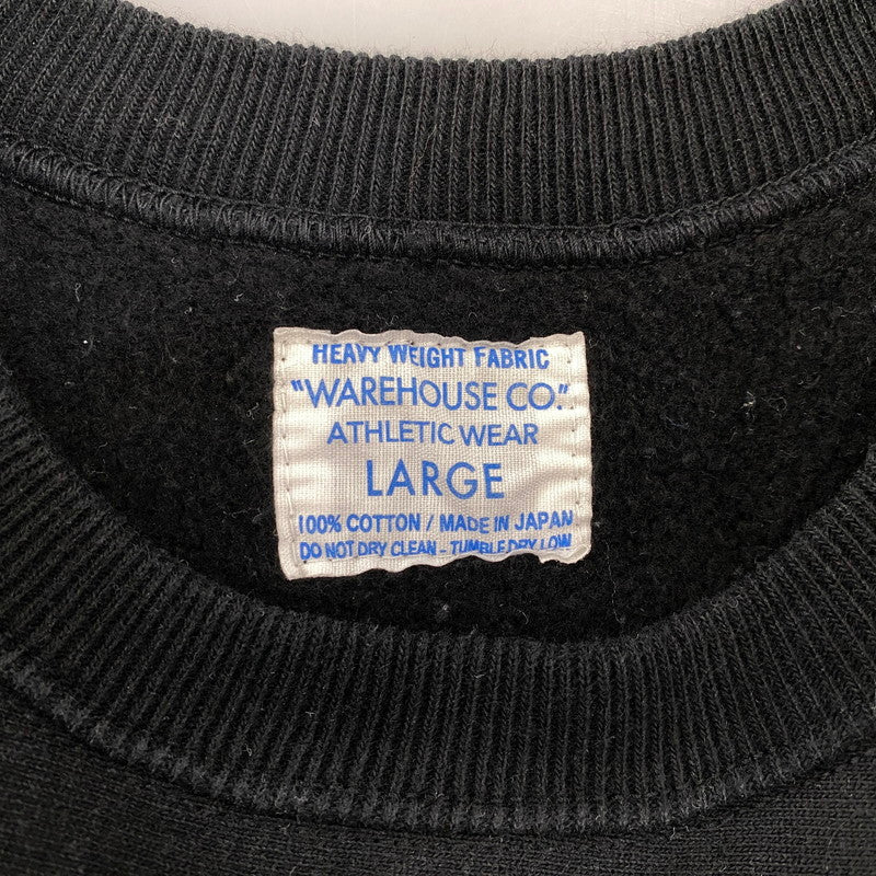 【中古品】【メンズ】 WAREHOUSE ウエアハウス WHEELUS 71 REVERSE WEAVE TYPE SWEATSHIRT リバースウィーブ スウェット トレーナー 145-260917-as-04-izu サイズ：L カラー：ブラック 万代Net店
