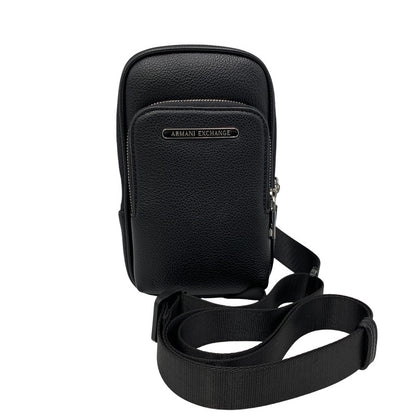 【中古品】【メンズ/レディース】 ARMANI EXCHANGE アルマーニエクスチェンジ LEATHER BODY BAG レザー ボディバッグ カバン 188-260916-yn-04-izu カラー：ブラック 万代Net店