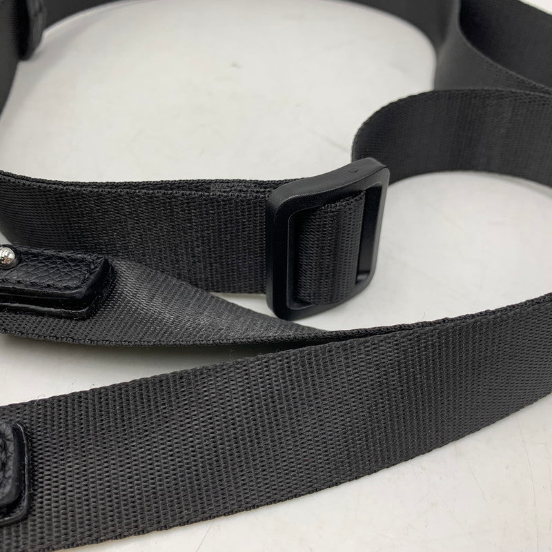 【中古品】【メンズ/レディース】 ARMANI EXCHANGE アルマーニエクスチェンジ LEATHER BODY BAG レザー ボディバッグ カバン 188-260916-yn-04-izu カラー：ブラック 万代Net店