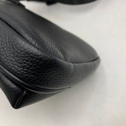 【中古品】【メンズ/レディース】 ARMANI EXCHANGE アルマーニエクスチェンジ LEATHER BODY BAG レザー ボディバッグ カバン 188-260916-yn-04-izu カラー：ブラック 万代Net店