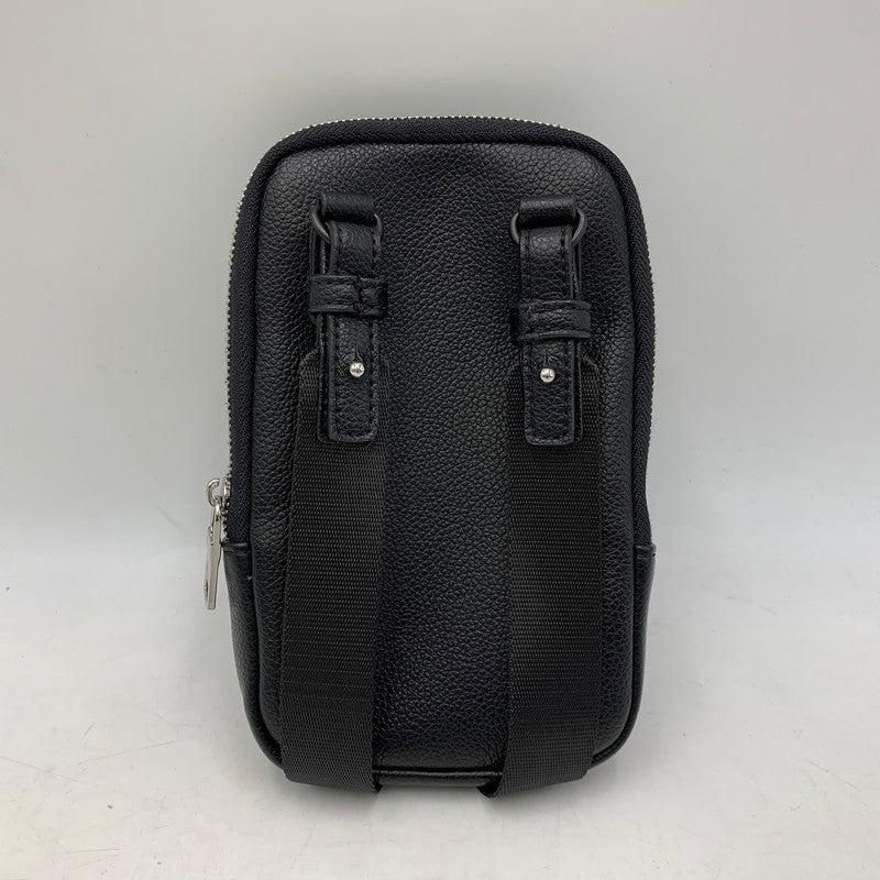 【中古品】【メンズ/レディース】 ARMANI EXCHANGE アルマーニエクスチェンジ LEATHER BODY BAG レザー ボディバッグ カバン 188-260916-yn-04-izu カラー：ブラック 万代Net店