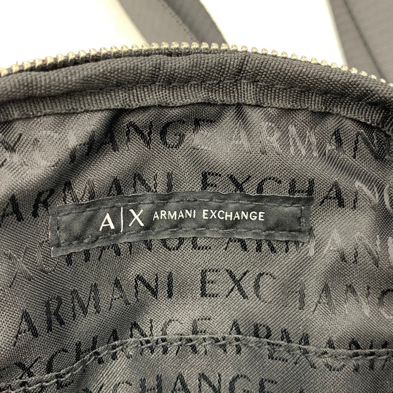 【中古品】【メンズ/レディース】 ARMANI EXCHANGE アルマーニエクスチェンジ LEATHER BODY BAG レザー ボディバッグ カバン 188-260916-yn-04-izu カラー：ブラック 万代Net店