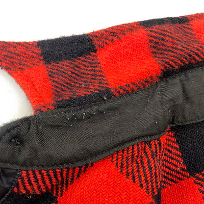 【中古品】【メンズ】 USED WOOL CHEC LS SHIRT ウール チェック ロングスリーブ シャツ トップス 長袖 146-260923-cs-11-izu サイズ：不明 カラー：レッド×ブラック 万代Net店