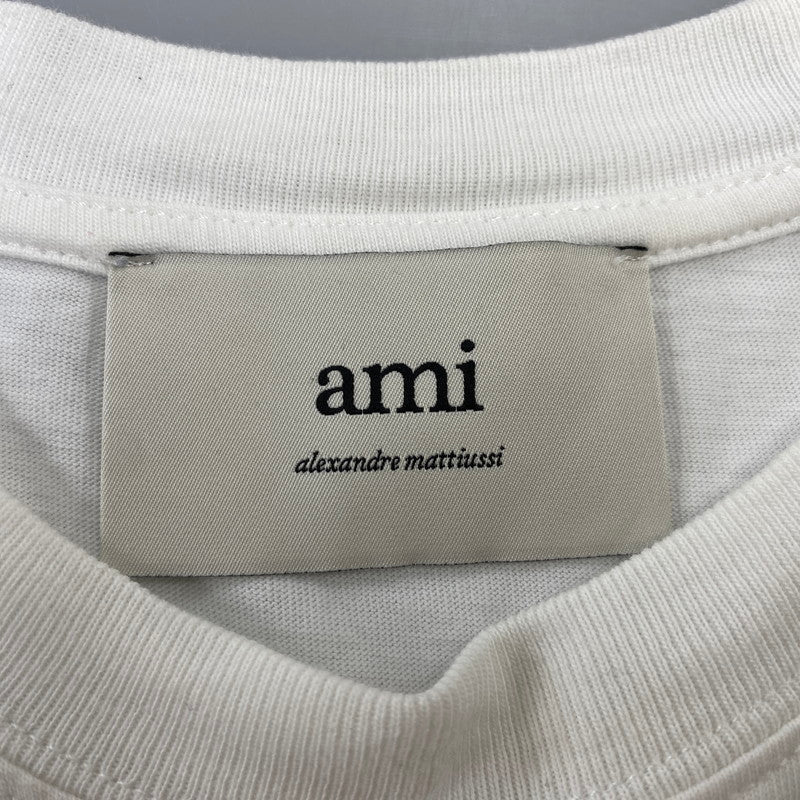 【中古品】【メンズ/レディース】 AMI PARIS アミパリス BFUTS035.724 AMI DE COUER SS TEE ショートスリーブ Tシャツ トップス 141-260917-kh-20-izu サイズ：XS カラー：ホワイト 万代Net店