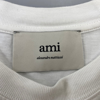 【中古品】【メンズ/レディース】 AMI PARIS アミパリス BFUTS035.724 AMI DE COUER SS TEE ショートスリーブ Tシャツ トップス 141-260917-kh-20-izu サイズ：XS カラー：ホワイト 万代Net店