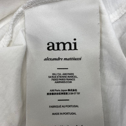 【中古品】【メンズ/レディース】 AMI PARIS アミパリス BFUTS035.724 AMI DE COUER SS TEE ショートスリーブ Tシャツ トップス 141-260917-kh-20-izu サイズ：XS カラー：ホワイト 万代Net店