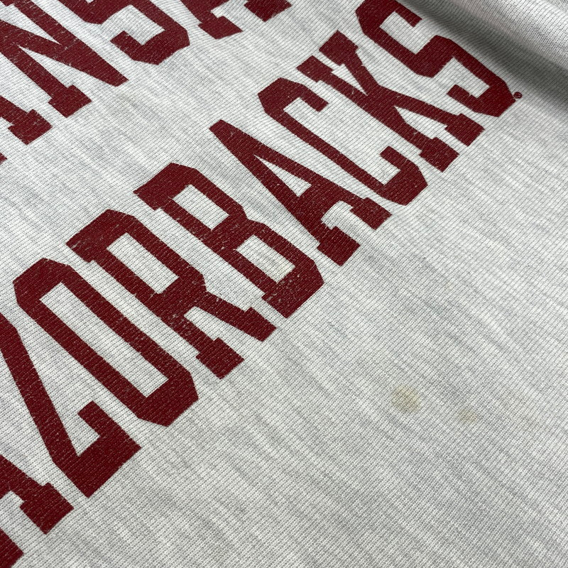 【現状渡し品】【メンズ】 CHAMPION チャンピオン ARKANSAS RAZORBACKS REVERSE WEAVE SWEATSHIRT アーカンソー レイザーバックス リバース ウィーブ スウェットシャツ 146-260917-kh-15-izu サイズ：XXL カラー：グレー 万代Net店