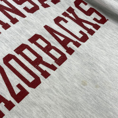 【現状渡し品】【メンズ】 CHAMPION チャンピオン ARKANSAS RAZORBACKS REVERSE WEAVE SWEATSHIRT アーカンソー レイザーバックス リバース ウィーブ スウェットシャツ 146-260917-kh-15-izu サイズ：XXL カラー：グレー 万代Net店