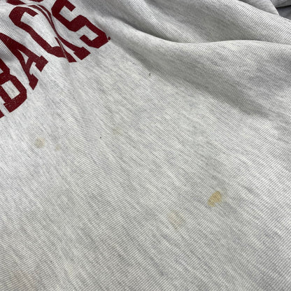 【現状渡し品】【メンズ】 CHAMPION チャンピオン ARKANSAS RAZORBACKS REVERSE WEAVE SWEATSHIRT アーカンソー レイザーバックス リバース ウィーブ スウェットシャツ 146-260917-kh-15-izu サイズ：XXL カラー：グレー 万代Net店