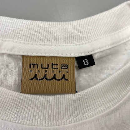 【中古美品】【メンズ】 MUTA MARINE ムータマリン SS TEE ショートスリーブ Tシャツ トップス 半袖 142-260923-cs-15-izu サイズ：8 カラー：ホワイト 万代Net店