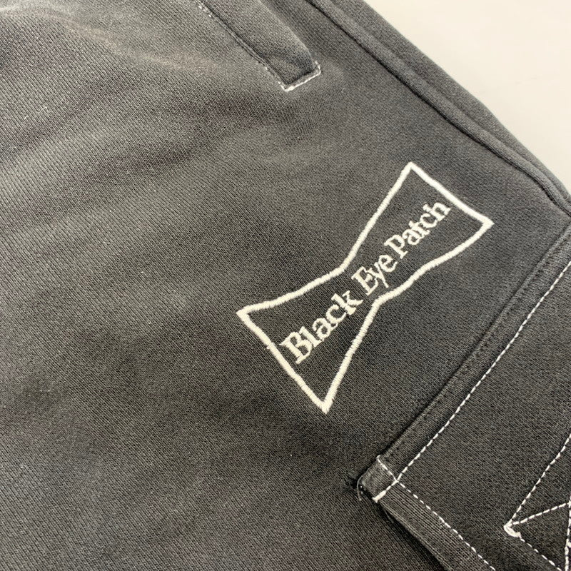 【中古品】【メンズ】 BLACK EYE PATCH×WASTED YOUTH ブラックアイパッチ ウェイステッドユース SWEAT CARGO PANTS スウェット カーゴ パンツ ボトムス ズボン 153-260918-cs-08-izu サイズ：L カラー：ブラック 万代Net店
