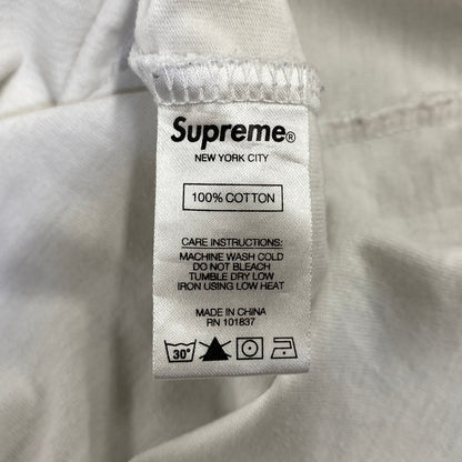 【中古品】【メンズ】 SUPREME シュプリーム SUPREME WOVEN LABEL LS TOP ウーブン ラベル ロングスリーブ トップ Tシャツ 149-260917-kh-06-izu サイズ：M カラー：ホワイト 万代Net店