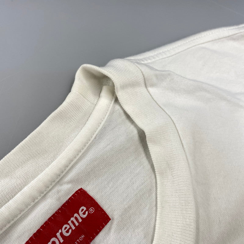 【中古品】【メンズ】 SUPREME シュプリーム SUPREME WOVEN LABEL LS TOP ウーブン ラベル ロングスリーブ トップ Tシャツ 149-260917-kh-06-izu サイズ：M カラー：ホワイト 万代Net店