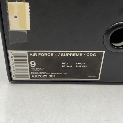 【中古品】【メンズ】 NIKE ナイキ × SUPREME シュプリーム × COMME DES GARCONS SHIRT コムデギャルソンシャツ AR7623-001 AIR FORCE 1 LOW スニーカー 靴 160-260917-kh-08-izu サイズ：27 カラー：BLACK/WHITE 万代Net店