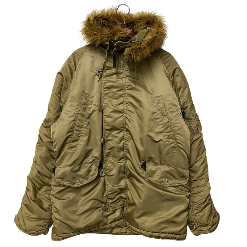 【中古品】【メンズ】 ALPHA INDUSTRIES アルファインダストリーズ 026200 N-3B FLIGHT JACKET フライト ジャケット アウター 145-260921-kh-03-izu サイズ：M カラー：カーキ 万代Net店