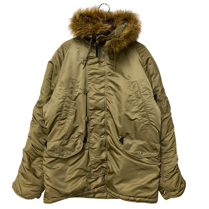 【中古品】【メンズ】 ALPHA INDUSTRIES アルファインダストリーズ 026200 N-3B FLIGHT JACKET フライト ジャケット アウター 145-260921-kh-03-izu サイズ：M カラー：カーキ 万代Net店