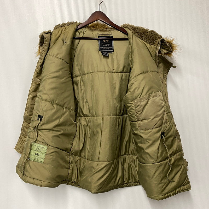 【中古品】【メンズ】 ALPHA INDUSTRIES アルファインダストリーズ 026200 N-3B FLIGHT JACKET フライト ジャケット アウター 145-260921-kh-03-izu サイズ：M カラー：カーキ 万代Net店