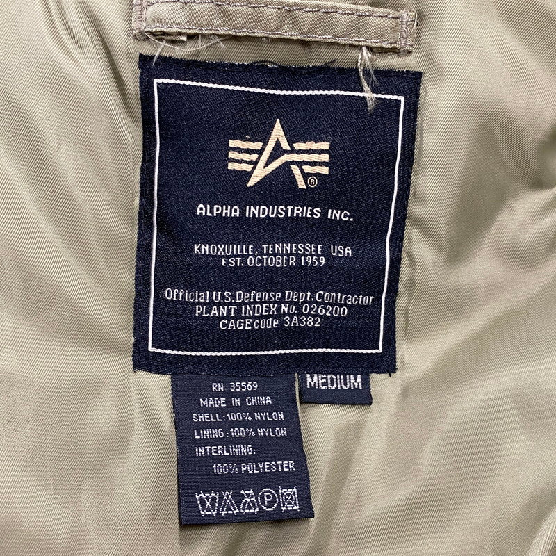 【中古品】【メンズ】 ALPHA INDUSTRIES アルファインダストリーズ 026200 N-3B FLIGHT JACKET フライト ジャケット アウター 145-260921-kh-03-izu サイズ：M カラー：カーキ 万代Net店