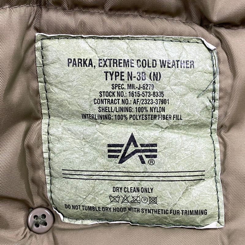 【中古品】【メンズ】 ALPHA INDUSTRIES アルファインダストリーズ 026200 N-3B FLIGHT JACKET フライト ジャケット アウター 145-260921-kh-03-izu サイズ：M カラー：カーキ 万代Net店