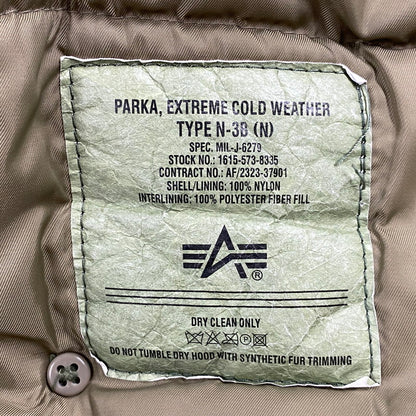 【中古品】【メンズ】 ALPHA INDUSTRIES アルファインダストリーズ 026200 N-3B FLIGHT JACKET フライト ジャケット アウター 145-260921-kh-03-izu サイズ：M カラー：カーキ 万代Net店