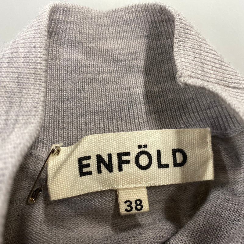 【中古品】【レディース】 ENFOLD エンフォルド 3009S173-0660 HI NECK ONEPEAS KNIT ハイ ネック ワンピース ニット 168-260922-yn-07-izu サイズ：38 カラー：グレー 万代Net店