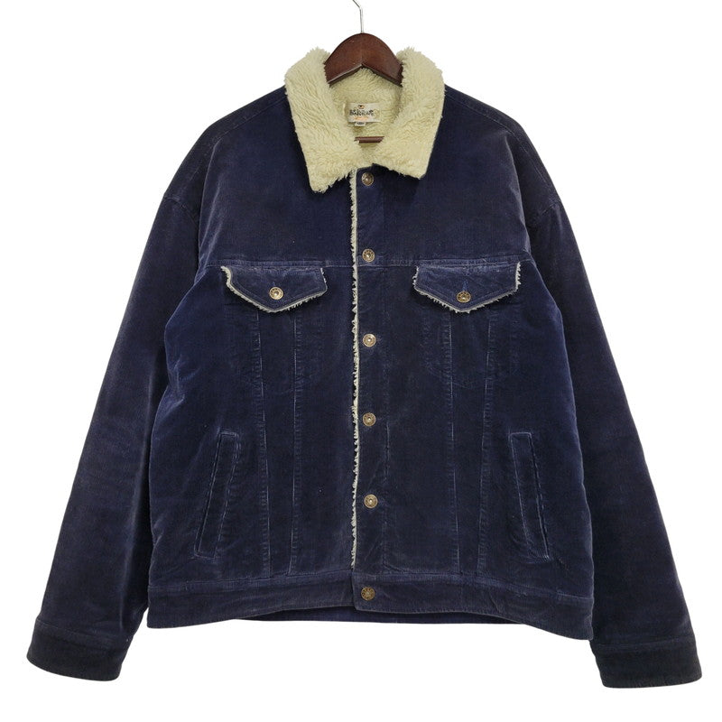 【中古品】【メンズ】 絡繰魂 カラクリダマシイ 274057 総刺繍 BOA CORDUROY JACKET ボア コーデュロイ ジャケット アウター 145-260925-yn-07-izu サイズ：XXL カラー：ネイビー 万代Net店