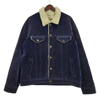 【中古品】【メンズ】 絡繰魂 カラクリダマシイ 274057 総刺繍 BOA CORDUROY JACKET ボア コーデュロイ ジャケット アウター 145-260925-yn-07-izu サイズ：XXL カラー：ネイビー 万代Net店