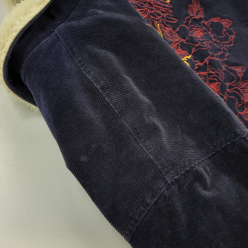 【中古品】【メンズ】 絡繰魂 カラクリダマシイ 274057 総刺繍 BOA CORDUROY JACKET ボア コーデュロイ ジャケット アウター 145-260925-yn-07-izu サイズ：XXL カラー：ネイビー 万代Net店