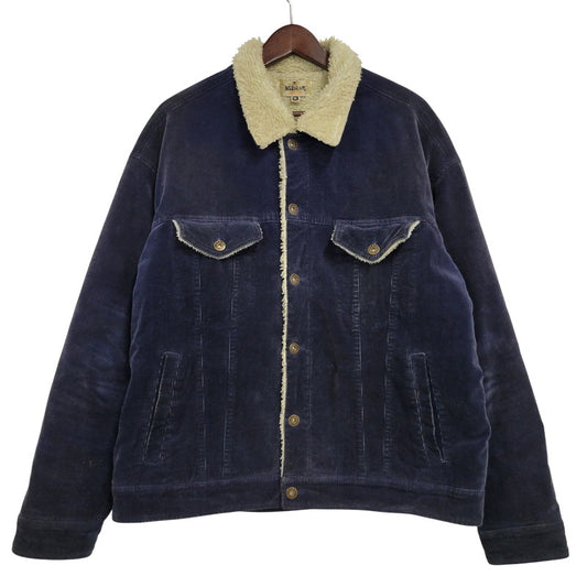 【現状渡し品】【メンズ】 絡繰魂 カラクリダマシイ 274057 総刺繍 BOA CORDUROY JACKET ボア コーデュロイ ジャケット アウター 145-260925-yn-08-izu サイズ：XL カラー：ネイビー 万代Net店